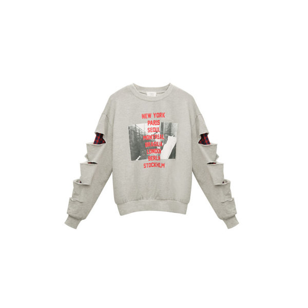 Αθλητική-κομψή κυρία μπλούζα με εφαρμογή και επιγραφές