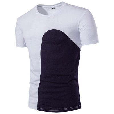 Ανδρικά κοντομάνικα μπλουζάκια και κολάρο σε σχήματος O σε ρέοντα χρώματα