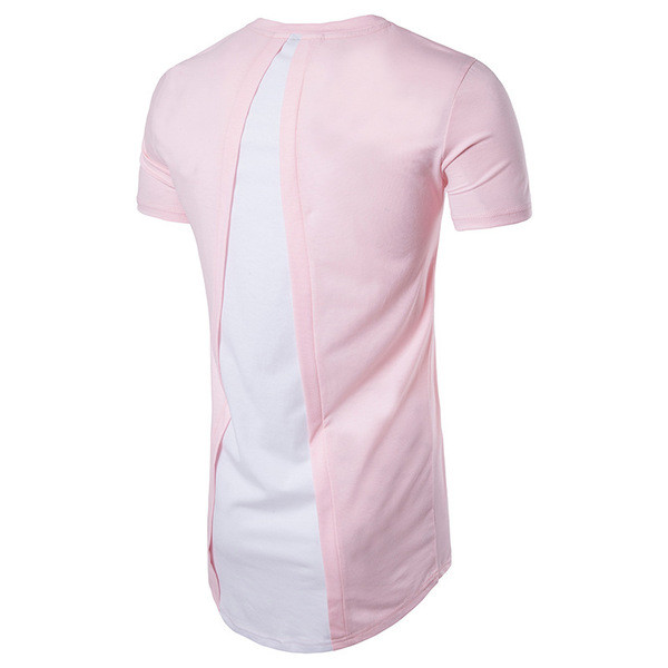 Αντρικά μακρύ μπλουζάκια με κολάρο σε σχήμα O, κοντά μανίκια και ενδιαφέρουσα πλάτη