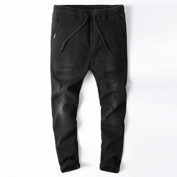 Спортно-елегантен мъжки шалварест панталон с впити крачоли