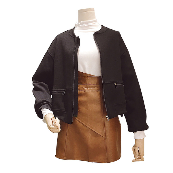 Καθημερινό λεπτό γυναικείο μπουφάν σε τρία χρώματα