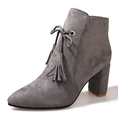 Καθημερινές γυναικείες μπότες με κρεμαστά φούντες, 3 χρώματα