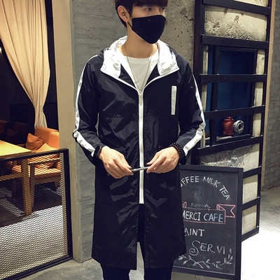 Άνοιξη-φθινόπωρο ανδρικό αδιάβροχο μπουφάν με κουκούλα σε 3 χρώματα