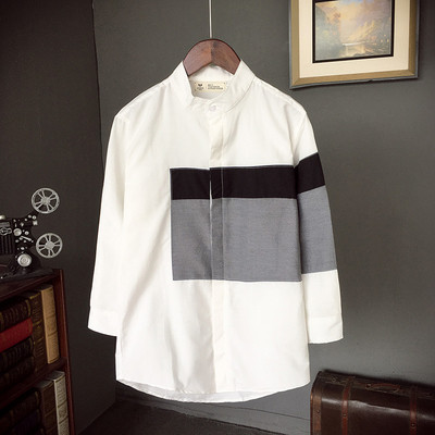 Κομψό ανδρικό πουκάμισο με κολάρο και μοτίβα , 2 σχέδια