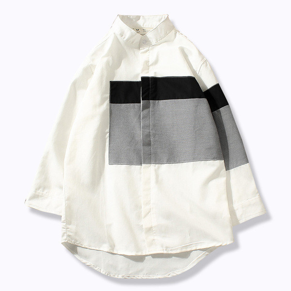 Κομψό ανδρικό πουκάμισο  με  κολάρο και μοτίβα , 2 σχέδια