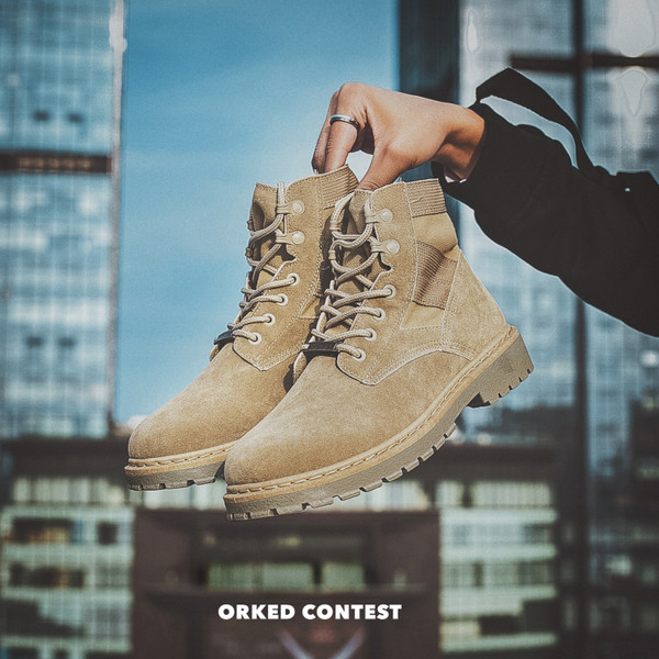 Мъжки зимни боти с груба неплъзгаща се подметка в 2 цвята