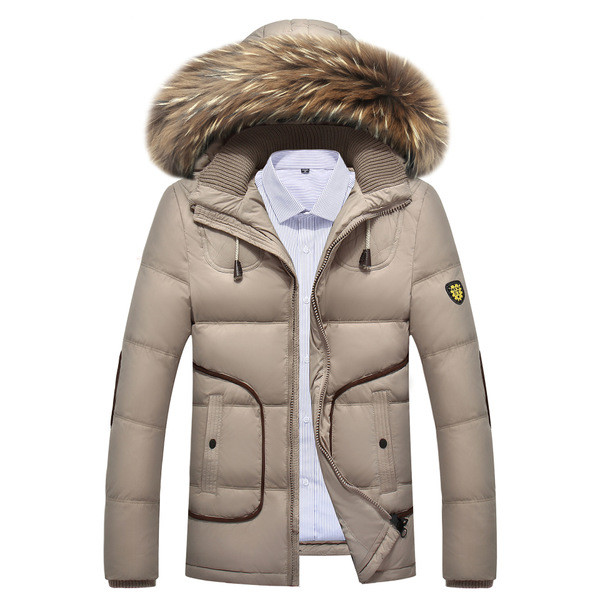 Мъжко зимно дебело яке с пухена качулка , 3 цвята