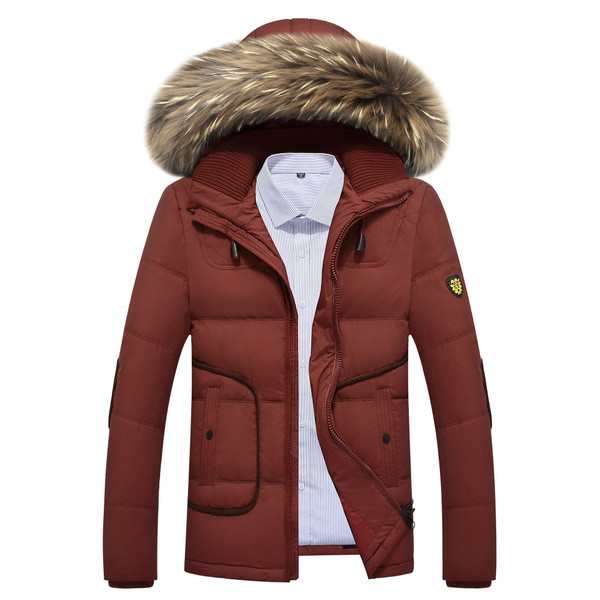Мъжко зимно дебело яке с пухена качулка , 3 цвята