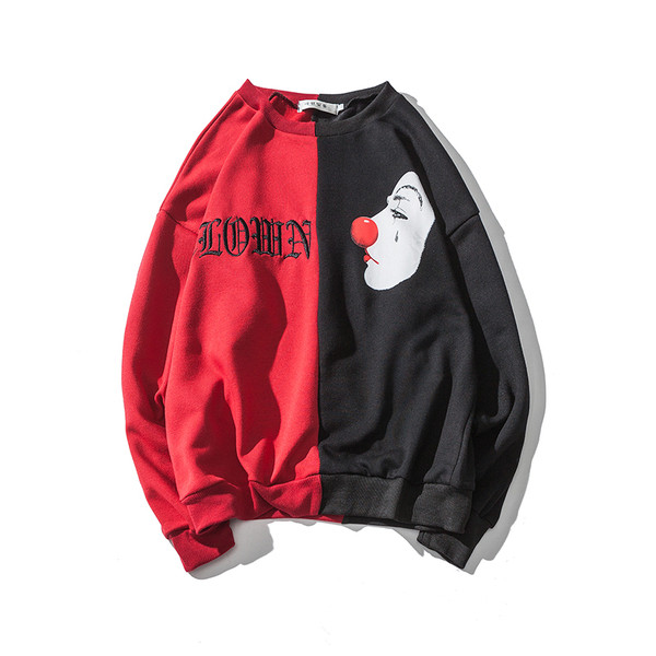 Ανδρική μπλούζα hip-hop για άντρες σε δύο χρώματα με πολύχρωμη εκτύπωση