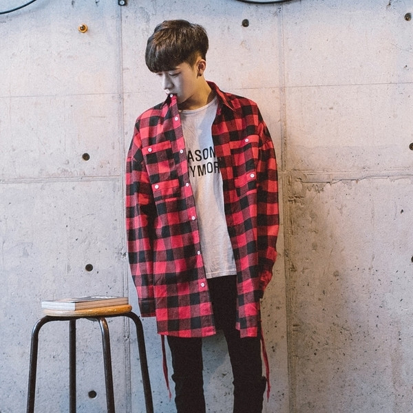 Κομψό μακρύ πουκάμισο ανδρών σε δύο χρώματα