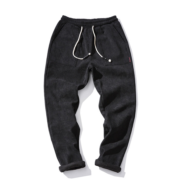 Περιστασιακά σπορ και κομψά παντελόνια ανδρών με μεγάλες πρακτικές τσέπες - ευρύ μοτίβο