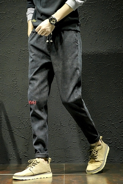 Καθημερινά σπορ-κομψά παντελόνια με ελαστική μέση σε δύο χρώματα