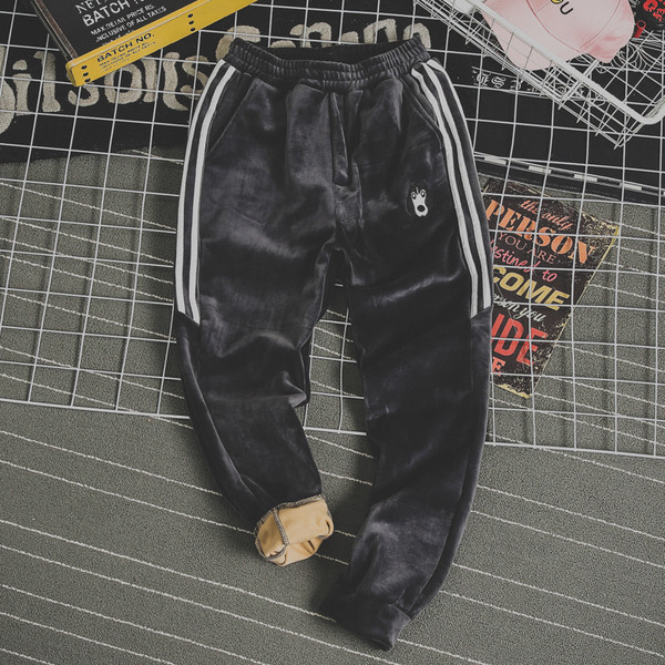 Πολύ άνετα και ζεστά καθημερινά αθλητικά παντελόνια για άνδρες με μικρά κεντήματα, 3 χρώματα