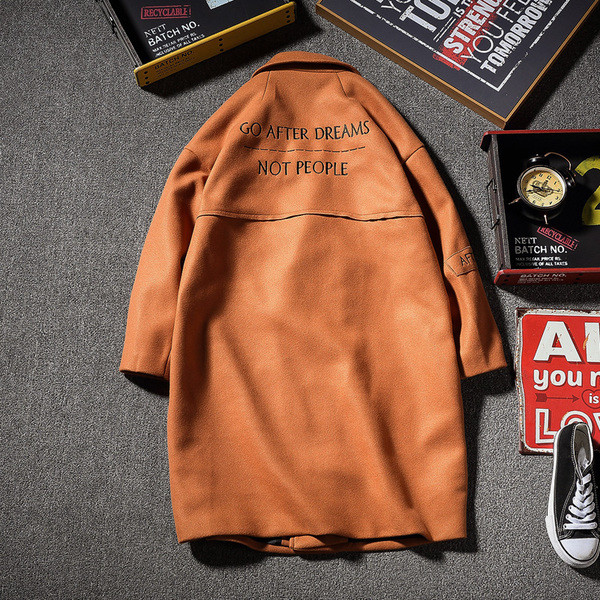 Ανδρικό παλτό χειμώνα με κουμπιά και πρακτικές τσέπες - 2 διαφορετικά χρώματα