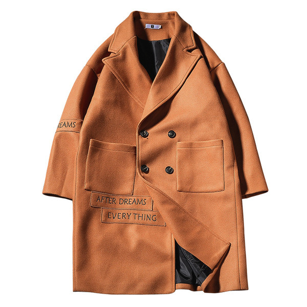 Ανδρικό παλτό χειμώνα με κουμπιά και πρακτικές τσέπες - 2 διαφορετικά χρώματα