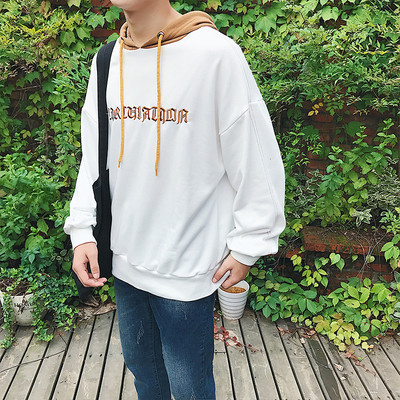 Ежедневен мъжки суичър с качулка и връзки в три цвята