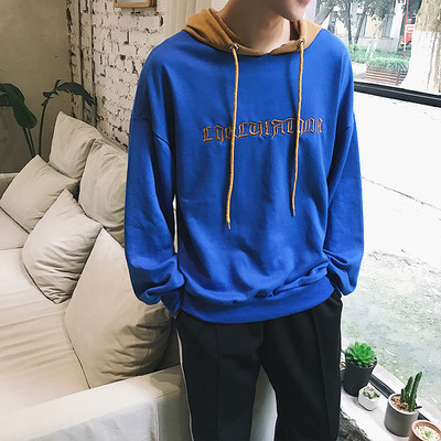 Ежедневен мъжки суичър с качулка и връзки в три цвята