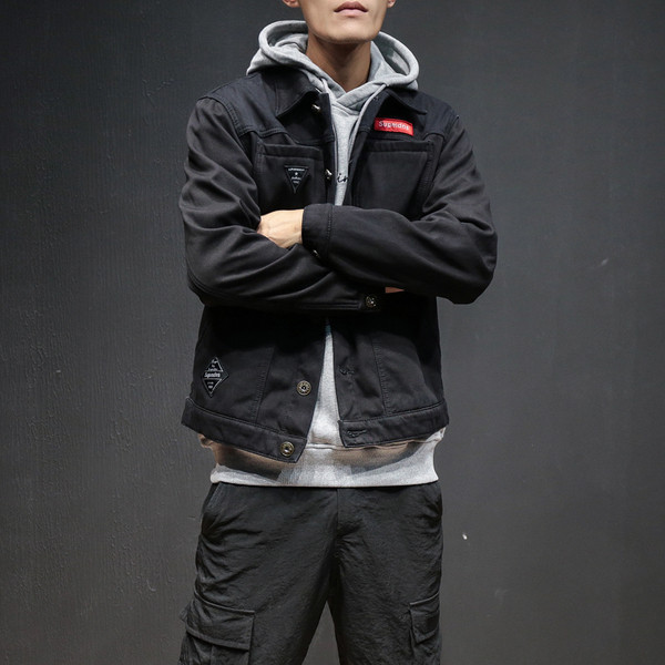 Καθημερινό αδιάβροχο μπουφάν για άντρες σε συμπαγές χρώμα και μοτίβο με σχέδια καμουφλάζ