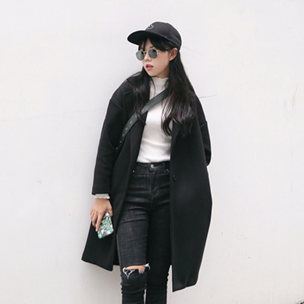 Κυρίες μακρύ παλτό ευρύ μοτίβο