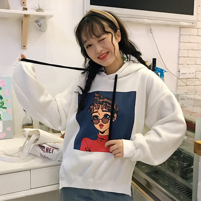 Γυναικείο φούτερ με αλλήλια και κουκούλα σε τρία χρώματα