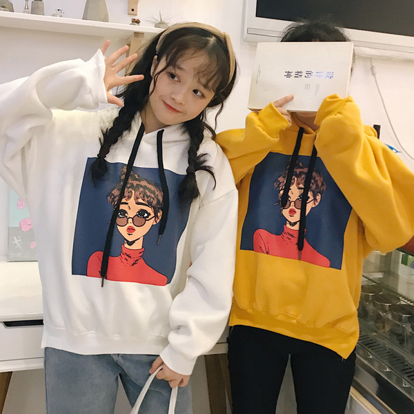 Γυναικείο φούτερ με αλλήλια και κουκούλα σε τρία χρώματα