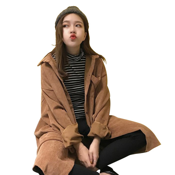 Σπορ-κομψό μακρύ παλτό σε δύο χρώματα