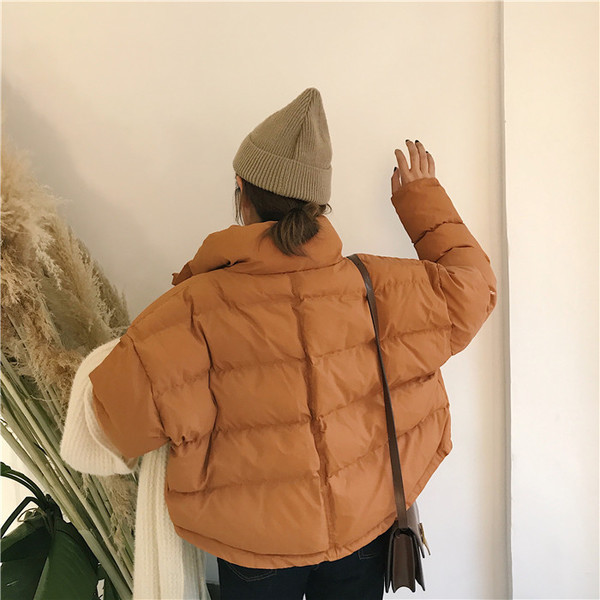 Χειμερινό σακάκι σε δύο χρώματα με ψηλό γιακά