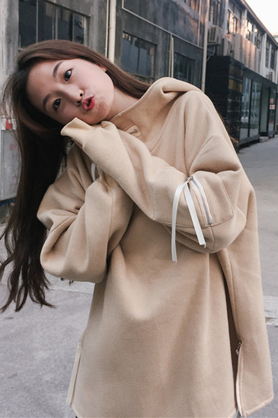 Μακρύ πουλόβερ δαντέλα σε στυλ φερμουάρ