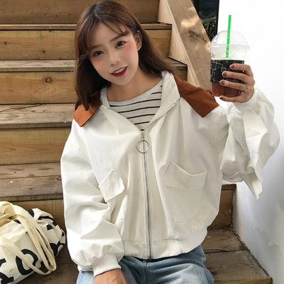 Αθλητικό λεπτό, κομψό σακάκι με κουκούλα σε δύο χρώματα