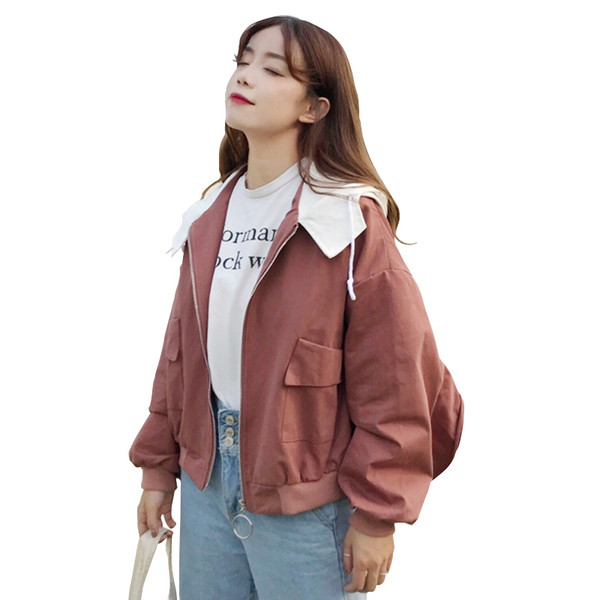 Αθλητικό λεπτό, κομψό σακάκι με κουκούλα σε δύο χρώματα