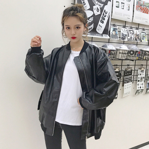 Γυναικείο δερμάτινο σακάκι σε δύο χρώματα