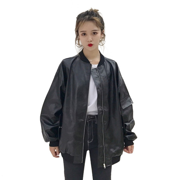 Γυναικείο δερμάτινο σακάκι σε δύο χρώματα