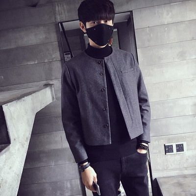 Φθινόπωρο σύντομο παλτό με O-κολάρο