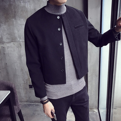 Φθινόπωρο σύντομο παλτό με O-κολάρο