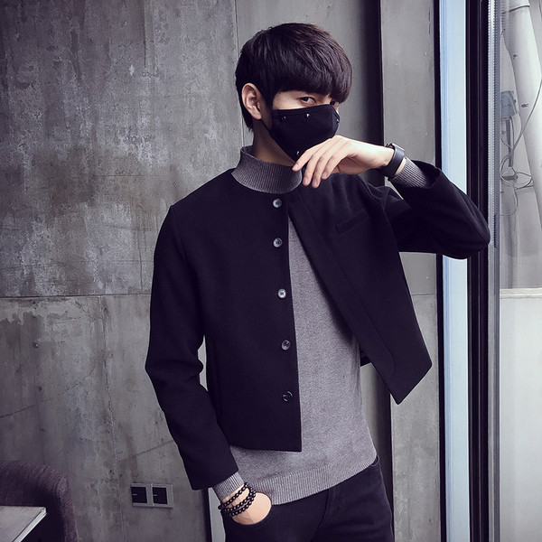 Φθινόπωρο σύντομο παλτό με O-κολάρο