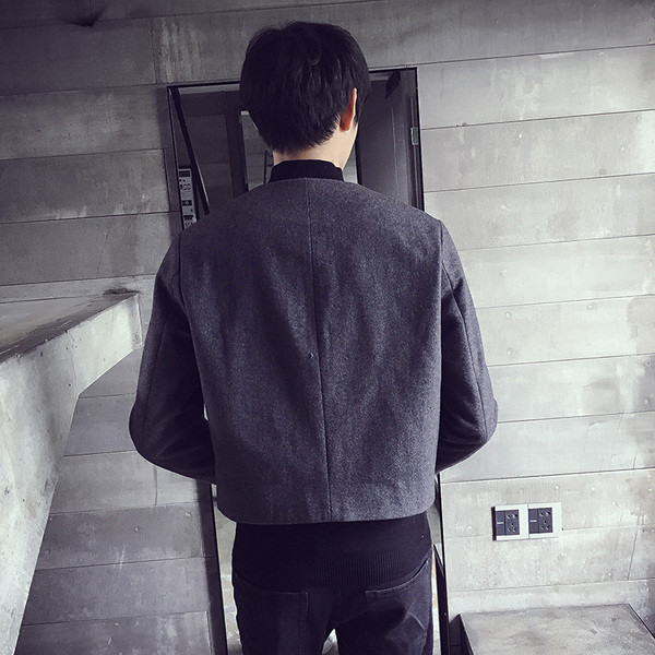 Φθινόπωρο σύντομο παλτό με O-κολάρο