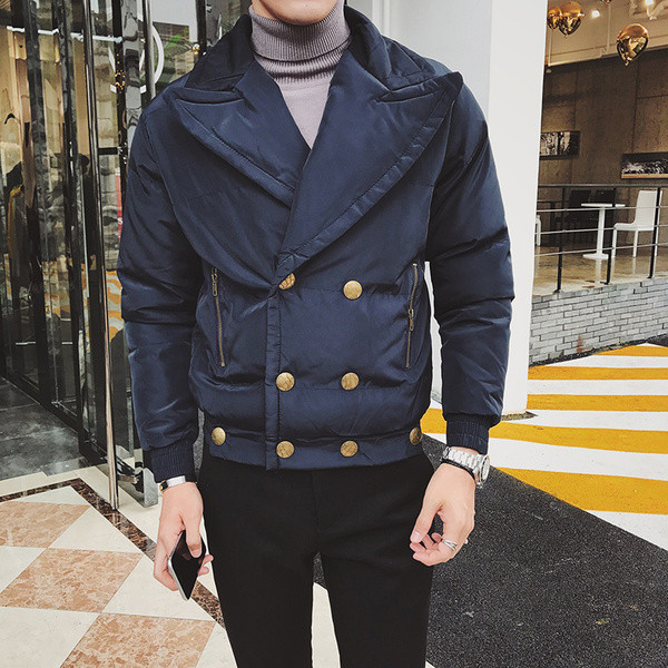 Χειμερινό μπουφάν με κουμπιά σε διάφορα χρώματα