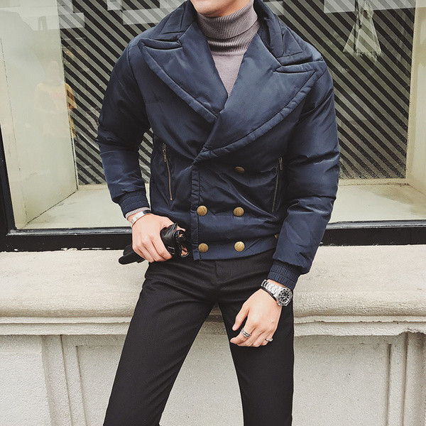 Χειμερινό μπουφάν με κουμπιά σε διάφορα χρώματα