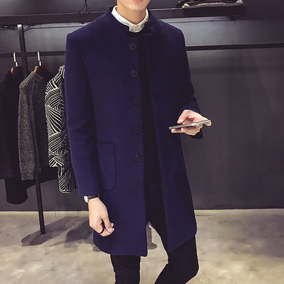 Κομψό αρσενικό μακρύ παλτό με κουμπιά σε διάφορα χρώματα