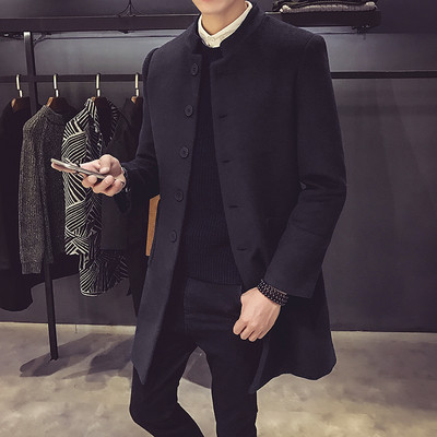 Κομψό αρσενικό μακρύ παλτό με κουμπιά σε διάφορα χρώματα