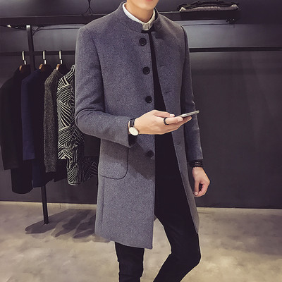 Κομψό αρσενικό μακρύ παλτό με κουμπιά σε διάφορα χρώματα