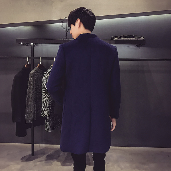 Κομψό αρσενικό μακρύ παλτό με κουμπιά σε διάφορα χρώματα