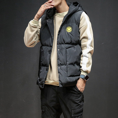 Ζεστό χειμωνιάτικο κουκούλα με κουκούλα και διακριτική εκτύπωση, 3 χρώματα