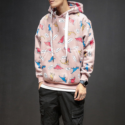 Καθημερινή αθλητική μπλούζα αθλητικών ανδρών με κουκούλα και μοτίβο μοτίβο, βάζο μοτίβο