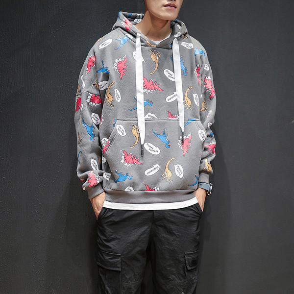 Καθημερινή αθλητική μπλούζα αθλητικών ανδρών με κουκούλα και μοτίβο μοτίβο, βάζο μοτίβο