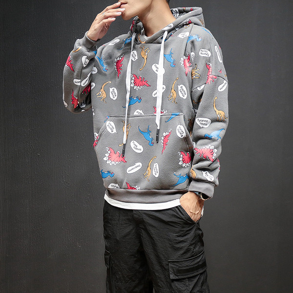 Καθημερινή αθλητική μπλούζα αθλητικών ανδρών με κουκούλα και μοτίβο μοτίβο, βάζο μοτίβο