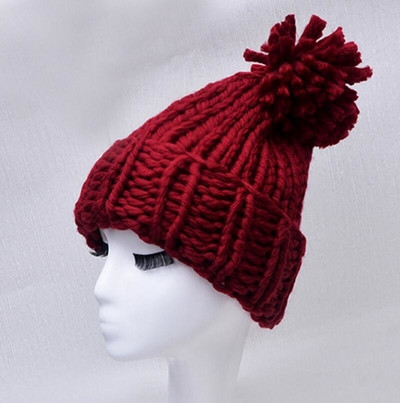 Γυναικείο καπέλο χειμωνιάτικο μαλλί με κουκούλα, πολλά χρώματα