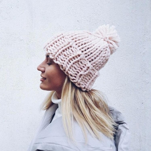 Γυναικείο καπέλο χειμωνιάτικο μαλλί με κουκούλα, πολλά χρώματα