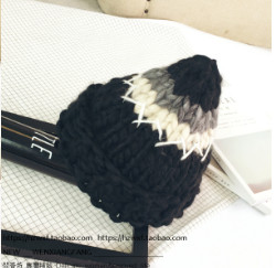 Καθημερινό καπέλο χειμωνιάτικου μαλλιού σε ρέοντα χρώματα