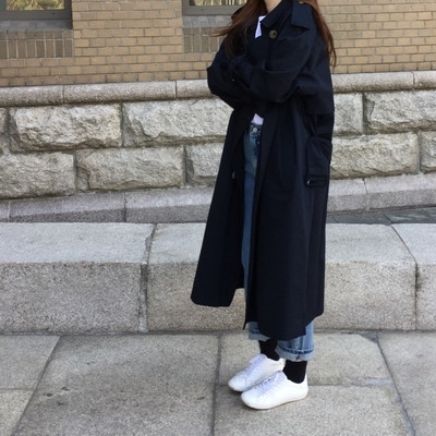 Άνοιξη-Φθινόπωρο Κυρίες Long Coat σε δύο χρώματα